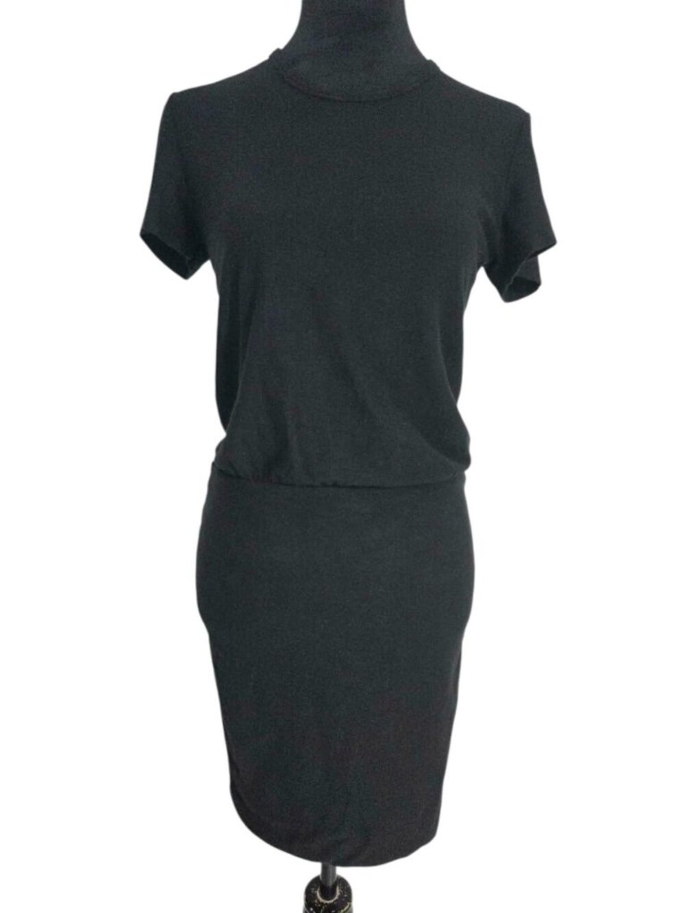 James Perse Size 1 Small Dress Short Sleeve Black